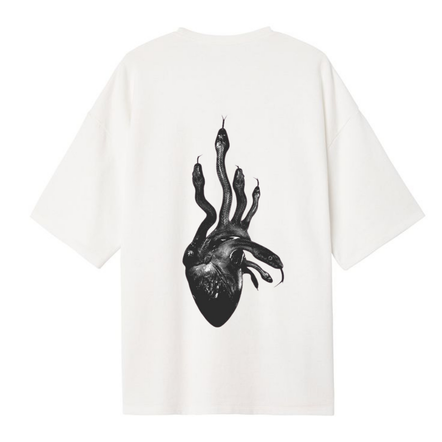 Serpent Heart: Oversized Gothic Graphic Tee