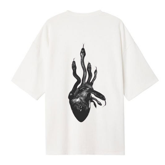 Serpent Heart: Oversized Gothic Graphic Tee
