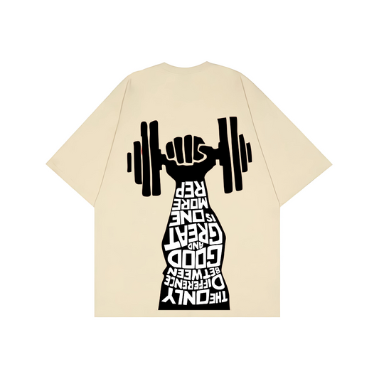 "One More Rep" Oversized Motivational Gym Tee