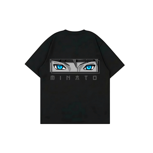 Minato Namikaze Oversized T-Shirt – Yellow Flash Shinobi Gaze Tee