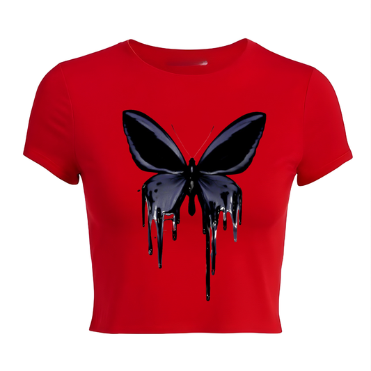 Dripwing Cropped Tee – Beauty in Motion 🦋