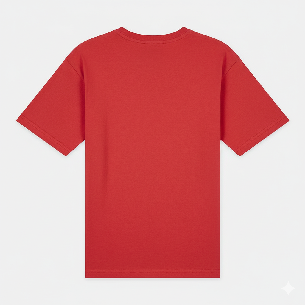 Unisex Cotton Red T-Shirt – 180 GSM Bio-Washed