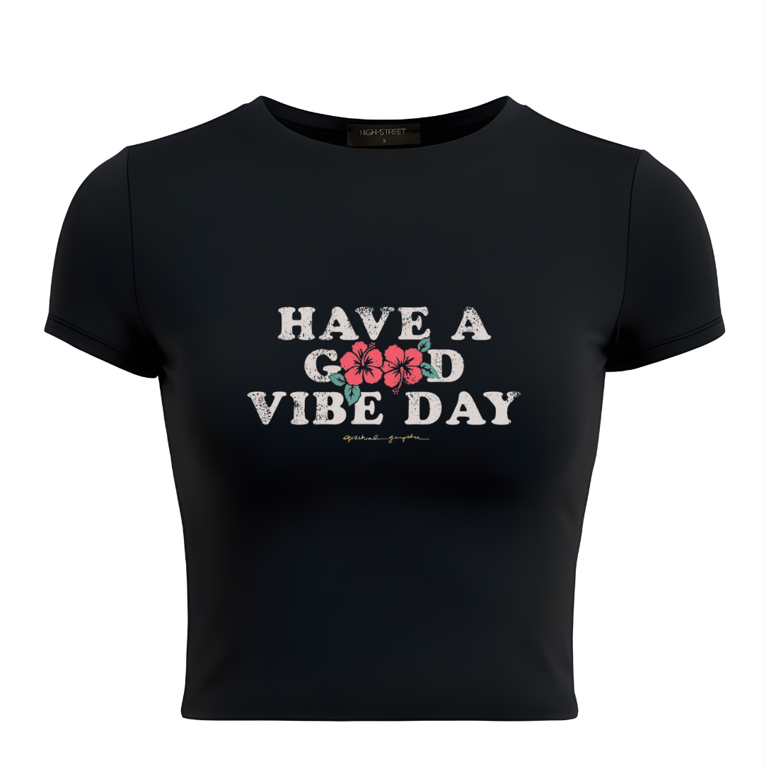 Good Vibe Day Cropped Tee