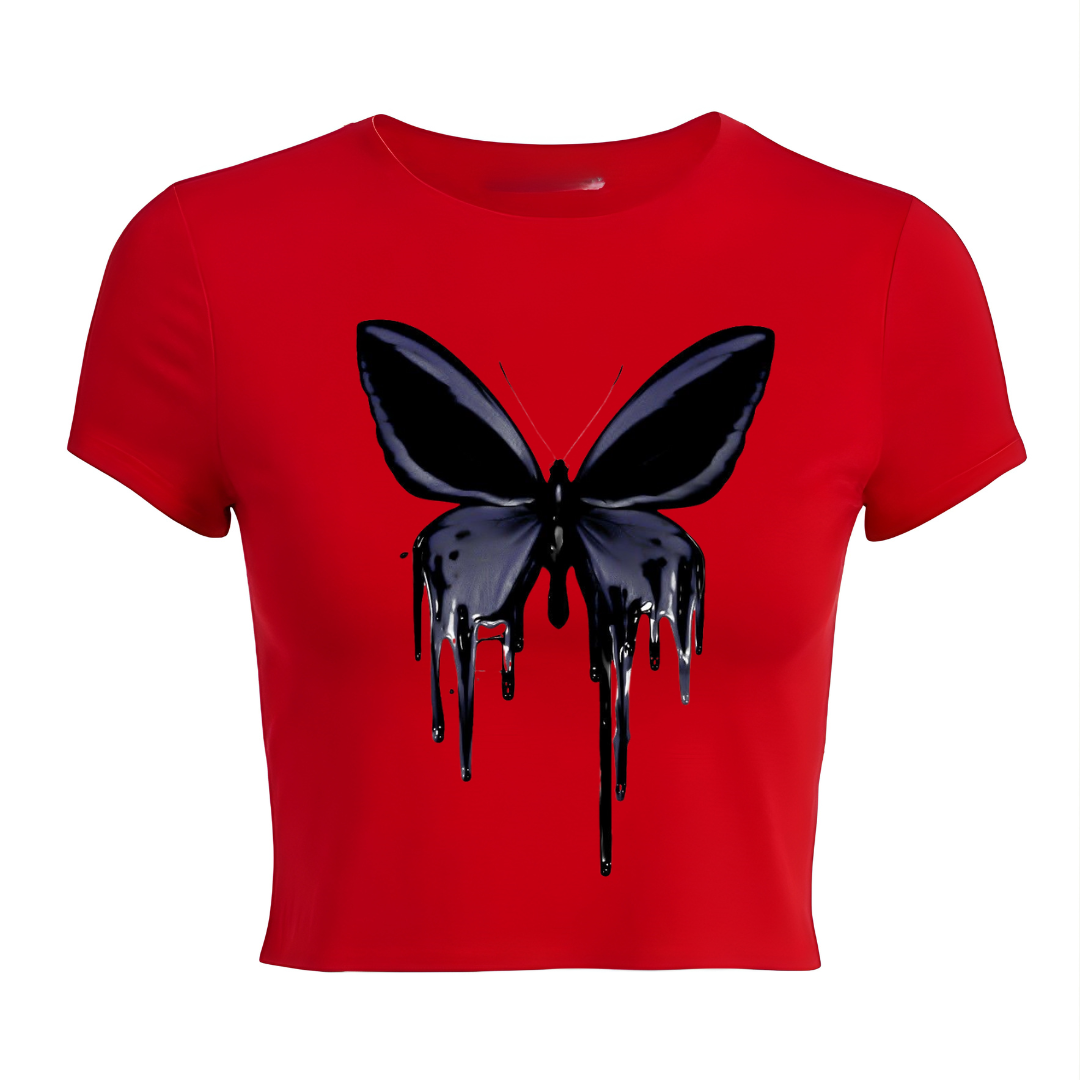 Dripwing Cropped Tee – Beauty in Motion 🦋
